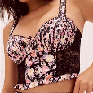 FOR LOVE & LEMONS Gardenia Long Line Bra NWT
